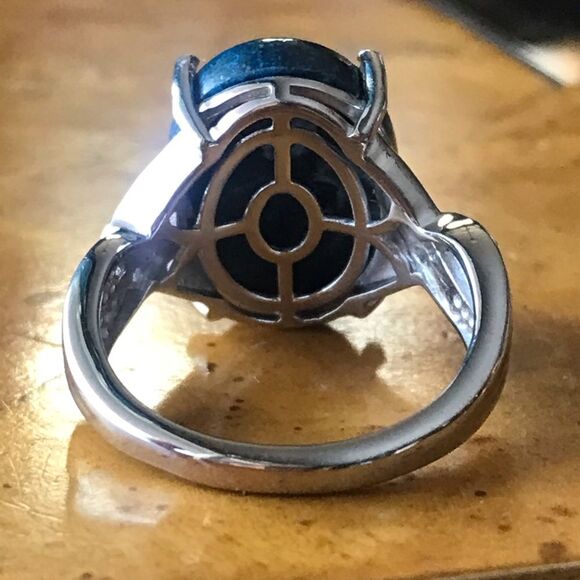 Natural Shadowkite Sterling Silver Ring Size 7 - Picture 7 of 9